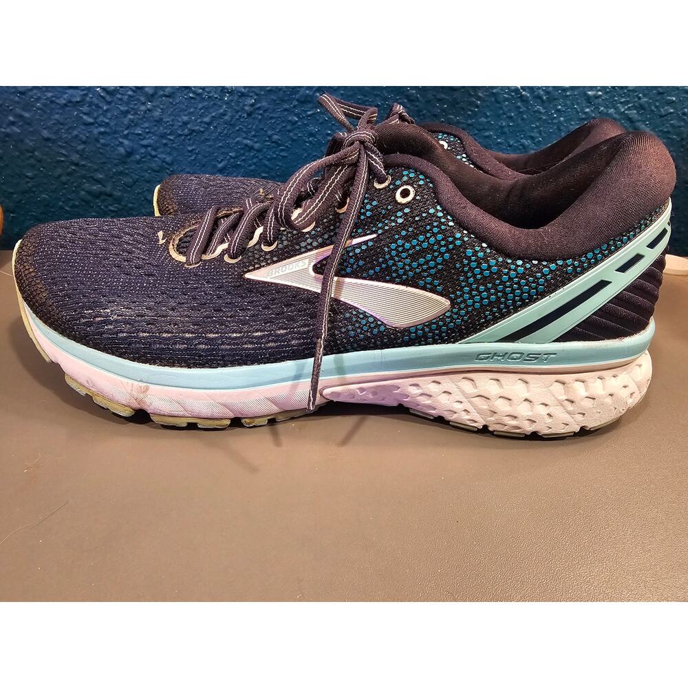 Brooks Ghost 17 Women’s Size 9 Navy Turquoise Teal Running Shoes - Picture 4 of 7
